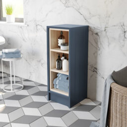 Affine Traditional Double Vanity Basin Unit & Shelving Bathroom Furniture Blue - thumbnail 5