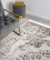 MiHOMEUK Minyatur Premium Quality K0012A White Abstract Modern Turkish Area Rug - 120 X 180 Cm - thumbnail 2