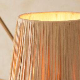 Loops Chic 2 Pack Hanging Pendant Lights With Raffia Shades And Aged Brass Finish - thumbnail 6