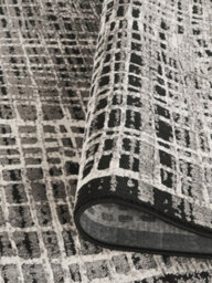 Mayfair Living Room Area Rug Metallic Sheen Contemporary Modern Mesh Design - Black 120Cm X 170Cm - thumbnail 4