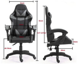 Mcc Direct Gaming Chair Computer Chair With Tilt And Swivel Function Office Chair A Blue - thumbnail 7