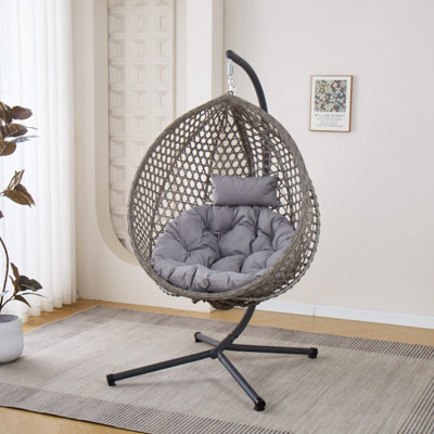 Bradshaw Swing Egg Pod Chair - Light Grey - image 1