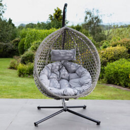 Bradshaw Swing Egg Pod Chair - Light Grey - thumbnail 2