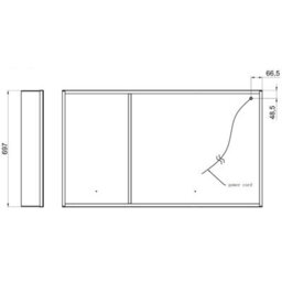 Affine Triple Door Bathroom Led Mirror Cabinet Wall Mounted Shaver Demister 1200X700mm - thumbnail 8