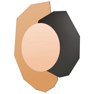 Beliani Wall Mirror Troyon 62 Cm 80 Cm Rose Gold - image 1
