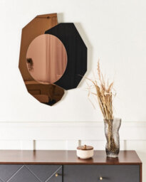 Beliani Wall Mirror Troyon 62 Cm 80 Cm Rose Gold - thumbnail 2