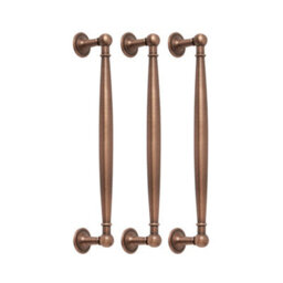 Homestylestore 1050 X 750mm Antique White Wall Mounted Mirrored Door Bathroom Cabinet And Aged Bronze T Bar Handles - thumbnail 2