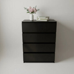 Modern 4 Drawer Of Chest Storage Unit Cabinet Bedroom Livingroom Furniture Black - thumbnail 5