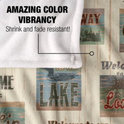 Jq Licensing Jl-Jp Welcome To The Cabin Lake Signs Silky Supersoft Blanket Multicoloured/multicoloured (One Size, One Size) - thumbnail 4