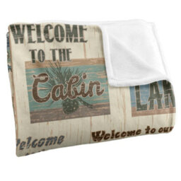 Jq Licensing Jl-Jp Welcome To The Cabin Lake Signs Silky Supersoft Blanket Multicoloured/multicoloured (One Size, One Size) - thumbnail 3