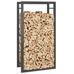 Walplus Firewood Rack Matt Black 50X28X94 Cm Steel - thumbnail 5