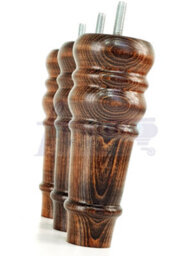 L&F 4 Replacement Furniture Feet Chestnut Wash Turned Wooden Legs 165mm High Settee Chairs Sofas Footstools M8 (8mm) Tsp2071 - thumbnail 7