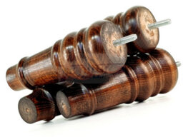 L&F 4 Replacement Furniture Feet Chestnut Wash Turned Wooden Legs 165mm High Settee Chairs Sofas Footstools M8 (8mm) Tsp2071 - thumbnail 4