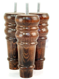 L&F 4 Replacement Furniture Feet Chestnut Wash Turned Wooden Legs 165mm High Settee Chairs Sofas Footstools M8 (8mm) Tsp2071 - thumbnail 5