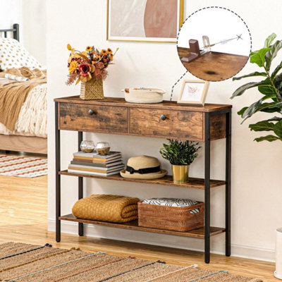 Console Table Hallway Table Sofa Table Side Table With 2 Drawers - image 1