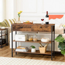 Console Table Hallway Table Sofa Table Side Table With 2 Drawers - thumbnail 4