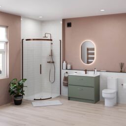 Sensio Nebula Bronze Effect Oval Wall-Mounted Bathroom Illuminated Contemporary Illuminated Mirror (H)80Cm (W)50Cm - thumbnail 5