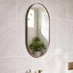 Sensio Nebula Bronze Effect Oval Wall-Mounted Bathroom Illuminated Contemporary Illuminated Mirror (H)80Cm (W)50Cm - thumbnail 7