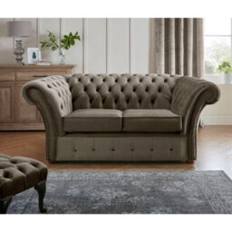 Chesterfield Beaumont 2 Seater Sofa Malta Taupe 08 - thumbnail 1
