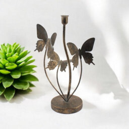 Minster Candle Holder - Metal - L12 X W15 X H35 Cm - thumbnail 2