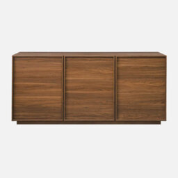 Sweeek - Kuba 3-Door Walnut Wood Effect Sideboard L 160 X D 43 X H 75Cm - thumbnail 2