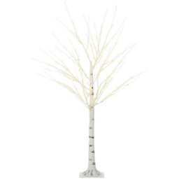 5Ft Artificial White Birch Tree Light Led Light - thumbnail 1