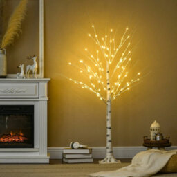 5Ft Artificial White Birch Tree Light Led Light - thumbnail 3