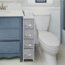 Storage Tower With 4 Fabric Drawers Vertical Slim Chest Of Drawers For Home - thumbnail 3