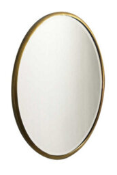 Mirroroutlet Rowan Gold Elegant Modern Bevelled Round Mirror 100 X 100Cm - thumbnail 3
