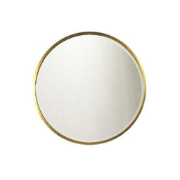 Mirroroutlet Rowan Gold Elegant Modern Bevelled Round Mirror 100 X 100Cm - thumbnail 2