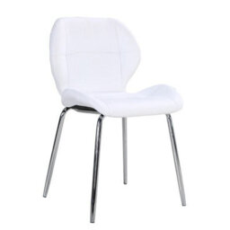 Furniture In Fashion Dante Clear Glass Dining Table With 4 Darcy White Chairs - thumbnail 3