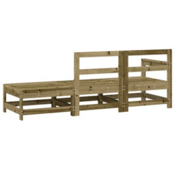 Walplus 3 Piece Garden Lounge Set Impregnated Wood Pine - Cushion Not Included - thumbnail 3