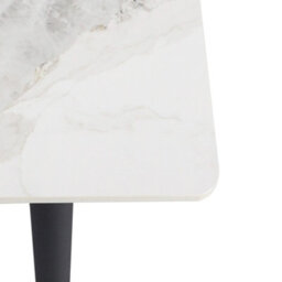 Fativo 80Cmw Industrial Dining Table Sintered Stone Marble Top Kitchen Eating Table 4 Seater Home - thumbnail 5