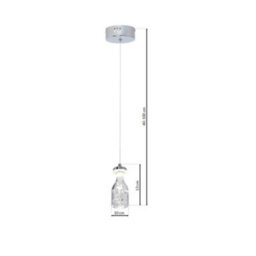 Milagro Bottle Chrome Led Pendant Light 1X5W Ultra Low Consumption Light Source Enhances The Bottle Style Shade - thumbnail 2