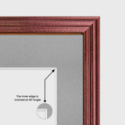 AK Frames 16X8 Rose Wood Classic Multi Photo Frame With Silver Mount - Holds 3 Apertures (3X) 7X5 Photos - thumbnail 7