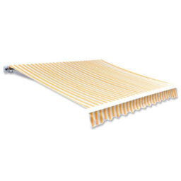 Berkfield Awning Top Sunshade Canvas Orange & White 450X300 Cm