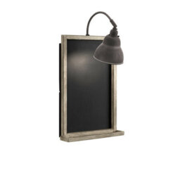 Stylish Wall Light With Chalk Board And Goose Neck Design In Weathered Zinc Finish - thumbnail 1