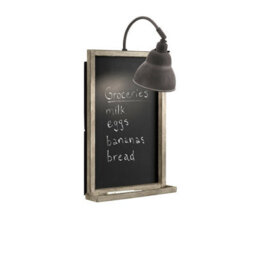 Stylish Wall Light With Chalk Board And Goose Neck Design In Weathered Zinc Finish - thumbnail 2