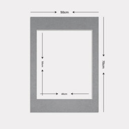 Ak Frames 70X50Cm Mid Grey Picture Mounts To Fit 50X40Cm Aperture Size - Mount Board Only (No Frame Included) - thumbnail 3