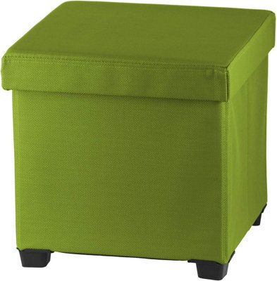 Simpa Green Folding Storage Ottoman Foot Rest Stool - 38Cm (H) X 38Cm (W) X 38Cm (L) - image 1