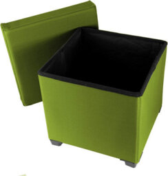 Simpa Green Folding Storage Ottoman Foot Rest Stool - 38Cm (H) X 38Cm (W) X 38Cm (L) - thumbnail 4