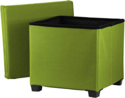 Simpa Green Folding Storage Ottoman Foot Rest Stool - 38Cm (H) X 38Cm (W) X 38Cm (L) - thumbnail 3