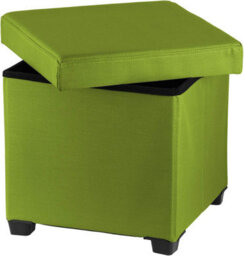 Simpa Green Folding Storage Ottoman Foot Rest Stool - 38Cm (H) X 38Cm (W) X 38Cm (L) - thumbnail 2