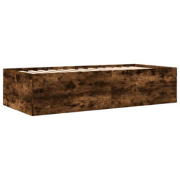 Berkfield Daybed With Drawers Without Mattress Smoked Oak 90X200 Cm - thumbnail 6