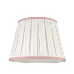 Cream & Pink Pleated Tapered Lamp Shade (D)25Cm - thumbnail 2