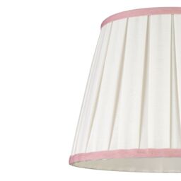 Cream & Pink Pleated Tapered Lamp Shade (D)25Cm - thumbnail 4