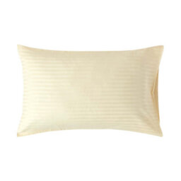 Homescapes Pastel Yellow Egyptian Cotton Satin Stripe Housewife Pillowcase 330 Tc
