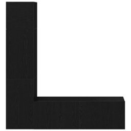 Berkfield 3 Piece Wall-Mounted Tv Unit Set In Black Oak - thumbnail 5