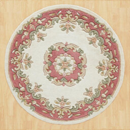 Cream Rose Traditional Bordered Floral Handmade Cotton Backing Rug For Living Room And Bedroom-80Cm X 150Cm - thumbnail 4