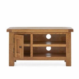 Zelah Oak 90Cm Small Tv Unit - Fully Assembled By Roseland Furniture - thumbnail 5